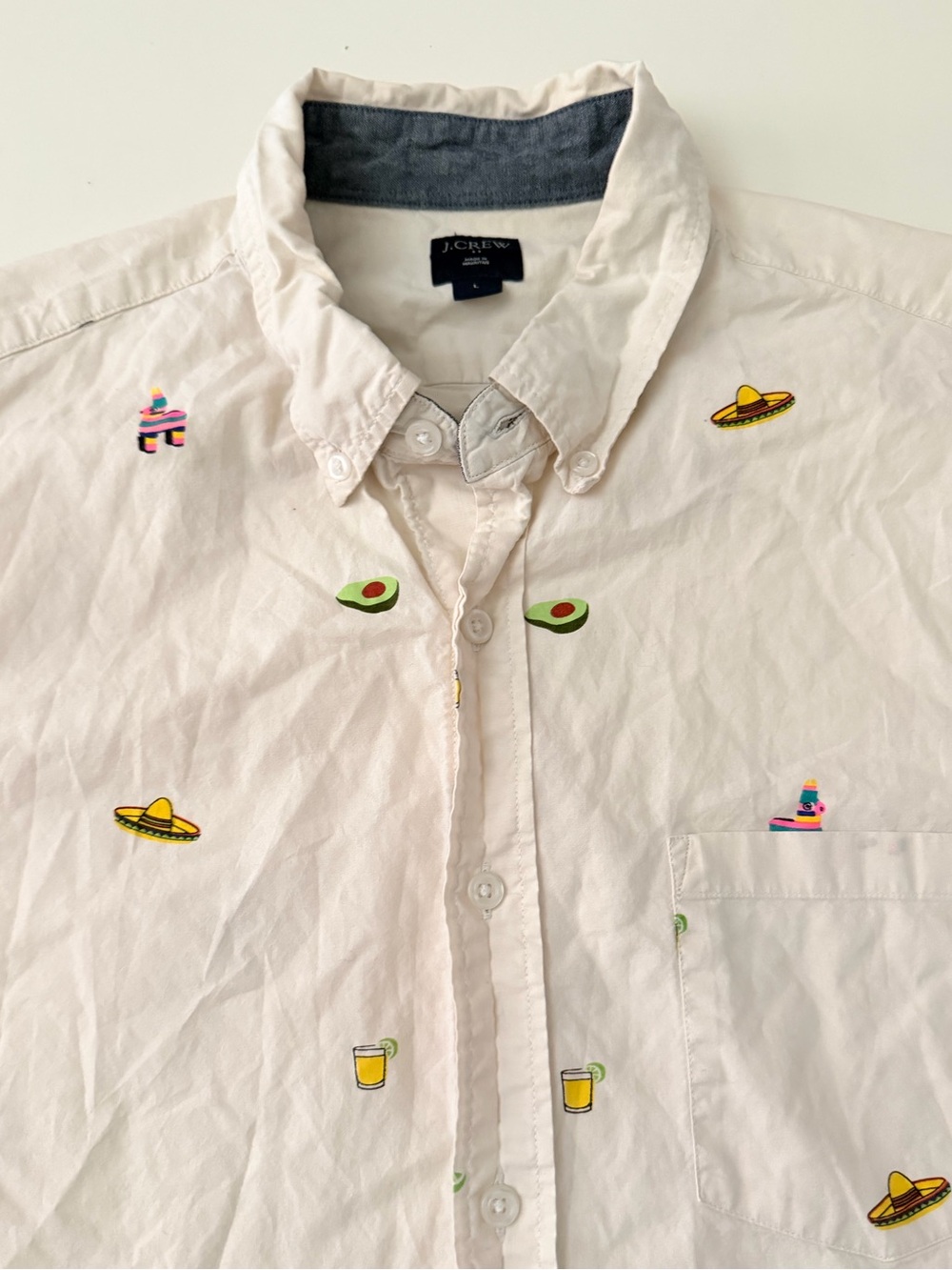 J. Crew Button-Down Shirt Cinco de Mayo & Fiesta Print